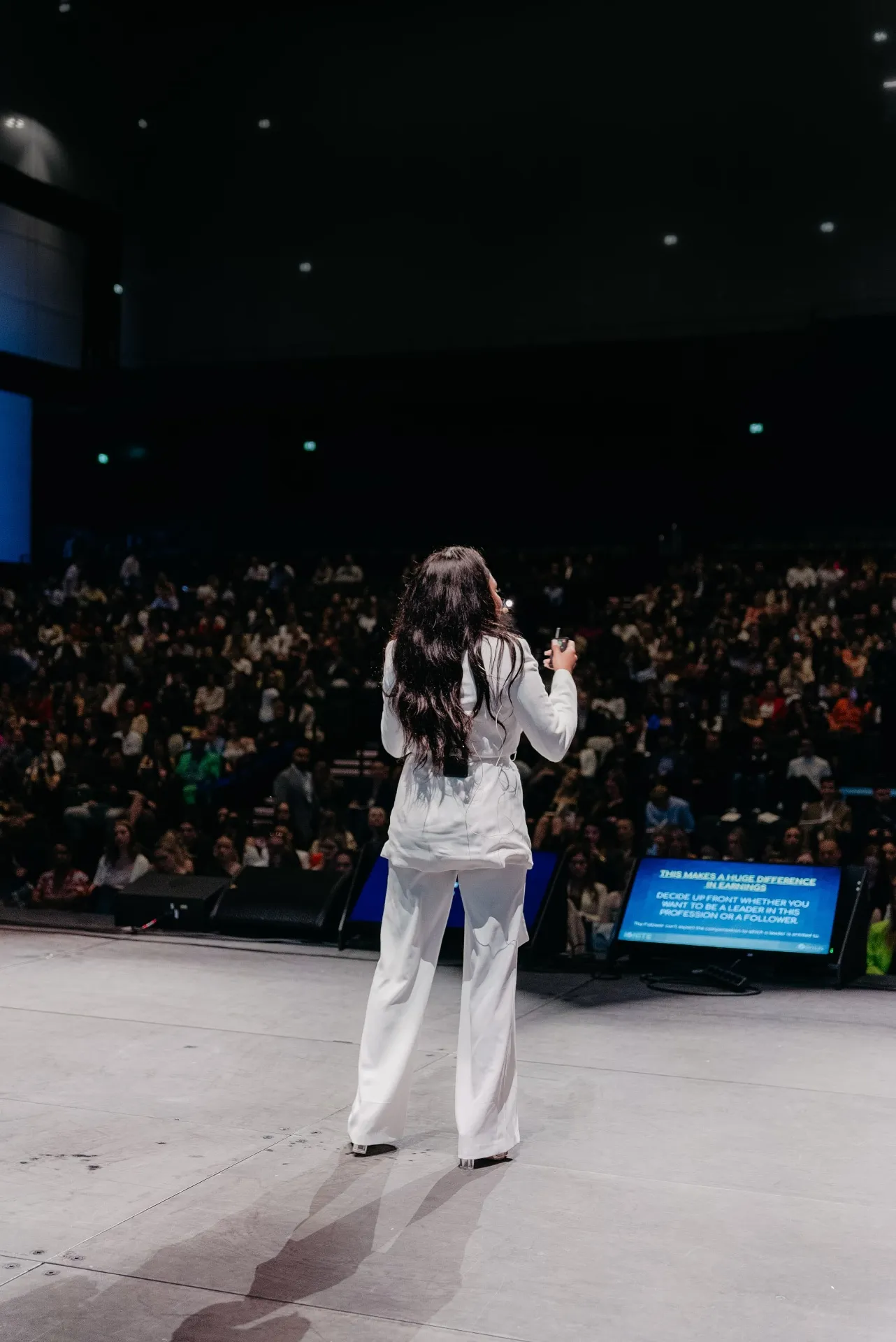 Speaker on stage